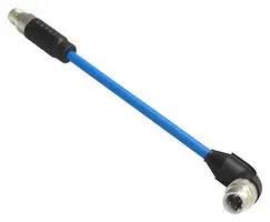 SENSOR CORD, 4P M12 PLUG-R/A PLUG, 8M 1-2322422-5