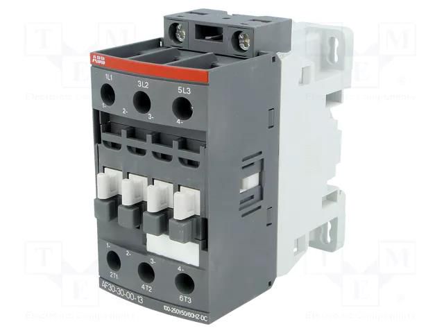 Contactor: 3-pole; NO x3; 100÷250VAC,100÷250VDC; 30A; AF; -25÷60°C ABB AF30-30-00-13