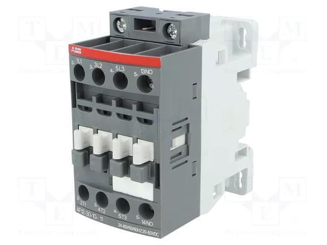 Contactor: 3-pole; NO x3; Auxiliary contacts: NO; 12A; AF; -25÷60°C ABB AF12-30-10-14