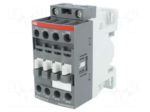 Contactor: 3-pole; NO x3; Auxiliary contacts: NC; 9A; AF; -25÷60°C ABB AF09-30-01-13