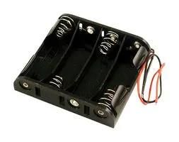 BATTERY HOLDER, 4 X AA, WIRE LEADS BH4AAW