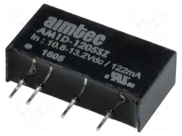 Converter: DC/DC; 1W; Uin: 10.8÷13.2VDC; Uout: 5VDC; Iout: 200mA AIMTEC AM1D-1205SZ