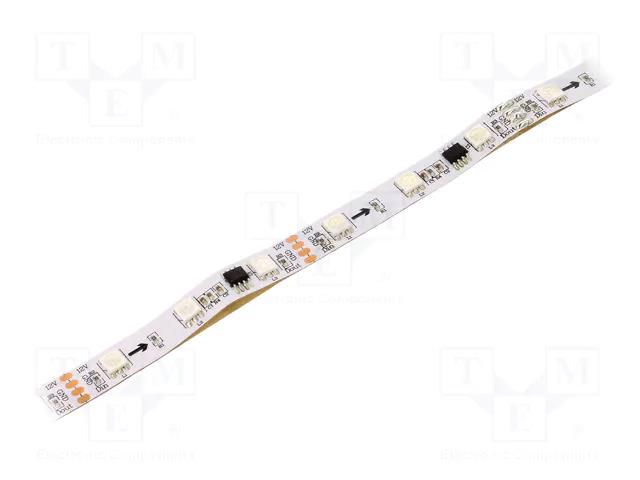 Programmable LED tape; RGB; 5050; LED/m: 48; 10mm; IP20; 140°; 12VDC WORLDSEMI HCCBB48W