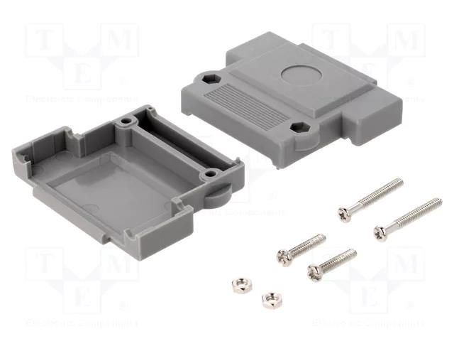 Enclosure for connectors: D-Sub; straight; Locking: screws ENCITECH DFCK25-P-K