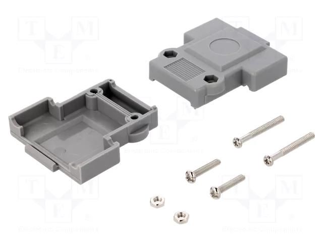 Enclosure for connectors: D-Sub; straight; Locking: screws ENCITECH DFCK15-P-K