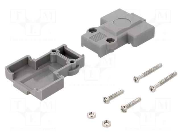 Enclosure for connectors: D-Sub; straight; Locking: screws ENCITECH DFCK09-P-K