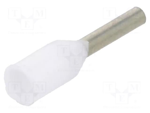 Tip: bootlace ferrule; insulated; copper; 0.5mm2; 6mm; tinned TE Connectivity 966067-1