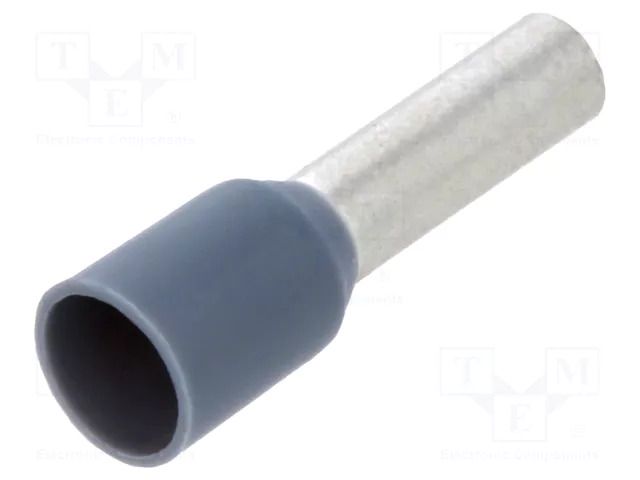 Tip: bootlace ferrule; insulated; copper; 4mm2; 10mm; tinned; grey TE Connectivity 1-966067-9