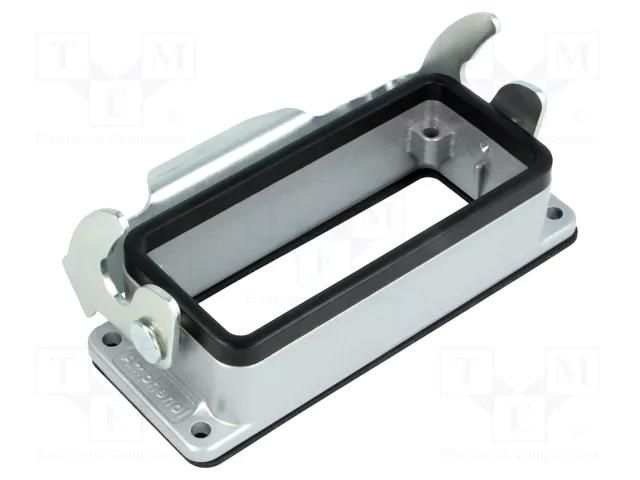 Enclosure for connectors: HDC; size E16; with latch; aluminium AMPHENOL C146-10F0160011