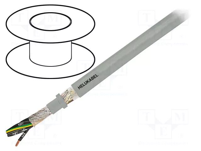 Wire: control cable; PURO-JZ-HF-YCP; 25G1.5mm2; grey; stranded; Cu HELUKABEL PO-JZHF-YCP25G1.5