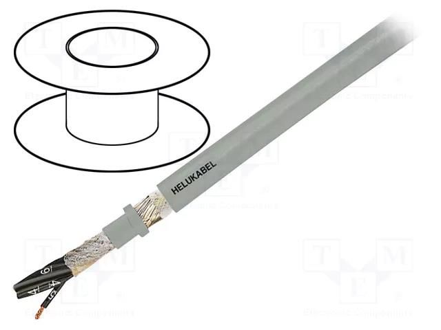 Wire: control cable; PURO-OZ-HF-YCP; 2x1mm2; grey; stranded; Cu HELUKABEL PO-OZHF-YCP2X1