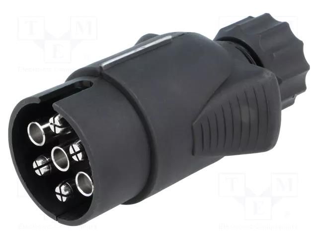 Connector: automotive; for towbars,for trailers; plug; 12VDC TESAT W12-T7-31NI