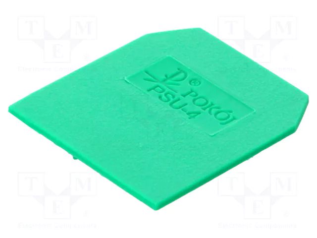 End/partition plate; green; polyamide; 1mm POKÓJ PSU-4-GN