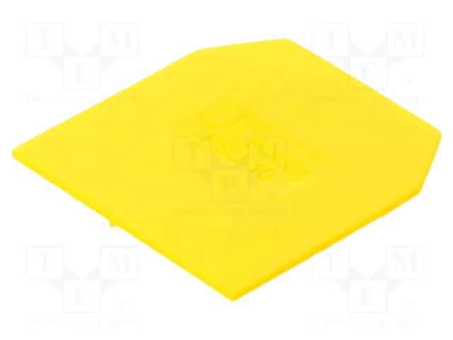 End/partition plate; yellow; polyamide; 1mm POKÓJ PSU-10-YE