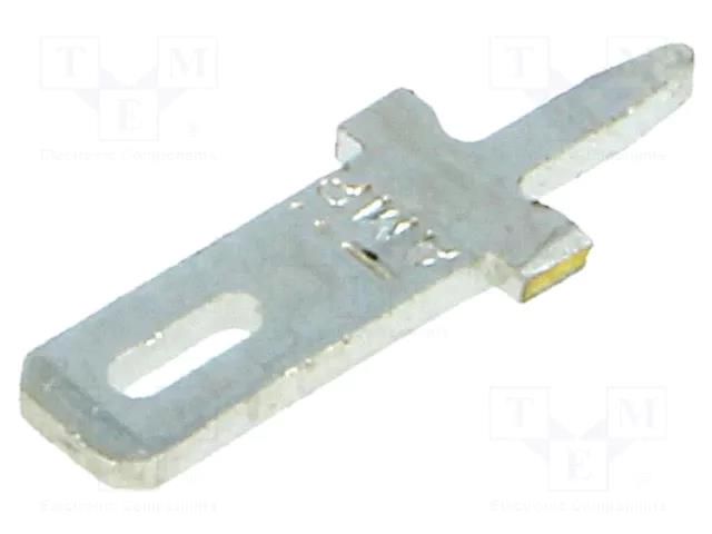 Terminal: flat; 2.8mm; 0.8mm; male; THT; tinned; straight TE Connectivity 735427-2