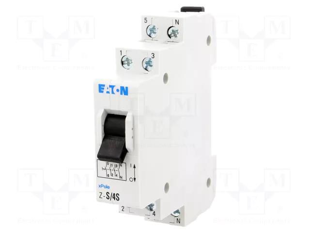 Module: toggle switch; 230VAC; 16A; IP40; for DIN rail mounting EATON ELECTRIC Z-S/4S