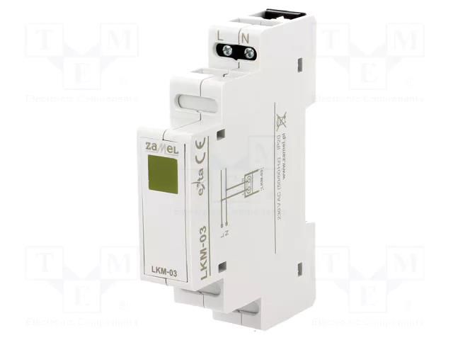 Module: voltage indicator; 230VAC; IP20; for DIN rail mounting ZAMEL LKM-03-30