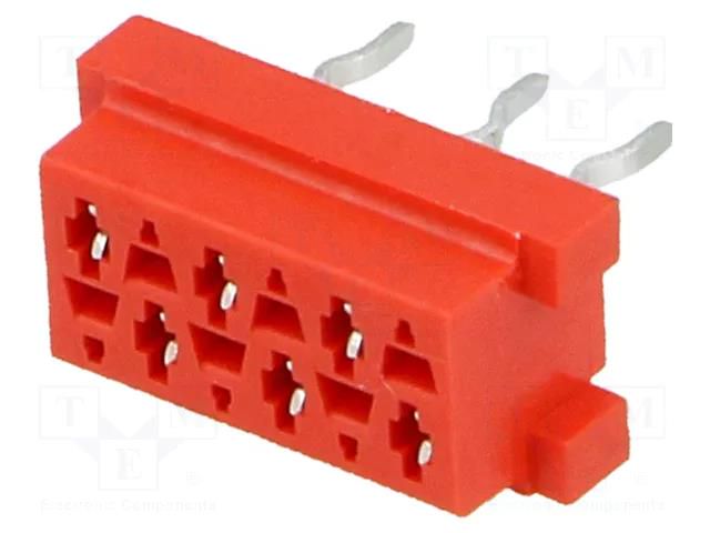 Connector: Micro-MaTch; socket; female; PIN: 6; straight; THT; 2x3 TE Connectivity 7-215079-6