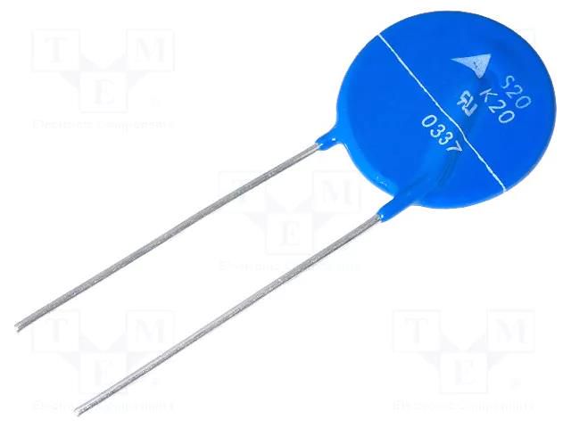 Varistor: metal-oxide; THT; 20VAC; 26VDC; 33V; 2000A; -40÷105°C; 18J EPCOS SIOV-S20K20