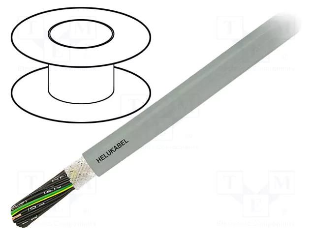 Wire: control cable; JZ-HF; 25G1mm2; PVC; grey; stranded; Cu; 15.6mm HELUKABEL JZ-HF25G1