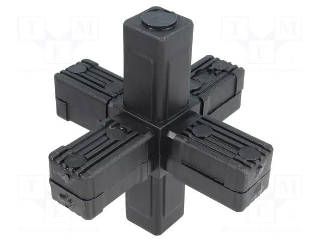 Mounting coupler; for profiles; polyamide; -30÷100°C; I: 77mm ELESA+GANTER STC.30-3A-6W-R-C9