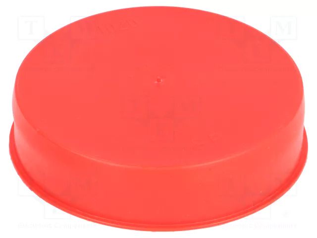 Stopper; Body: red; Out.diam: 103.3mm; H: 23mm; LDPE; push-in; round SUNDPLAST SP1020