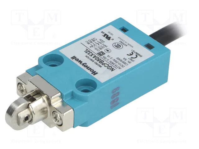 Limit switch; transversal plastic roller Ø12,7mm; 5A; cables; 5m HONEYWELL NGCPB50AX32L