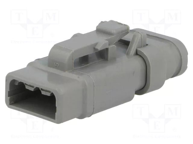 Connector: wire-wire; plug; female; DTM; PIN: 3; IP68; for cable DEUTSCH DTM06-3S-E007