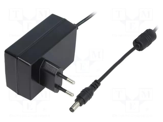Power supply: switching; mains,plug-in; 28VDC; 0.64A; 18W; 88.5% MEAN WELL GST18E28-P1J