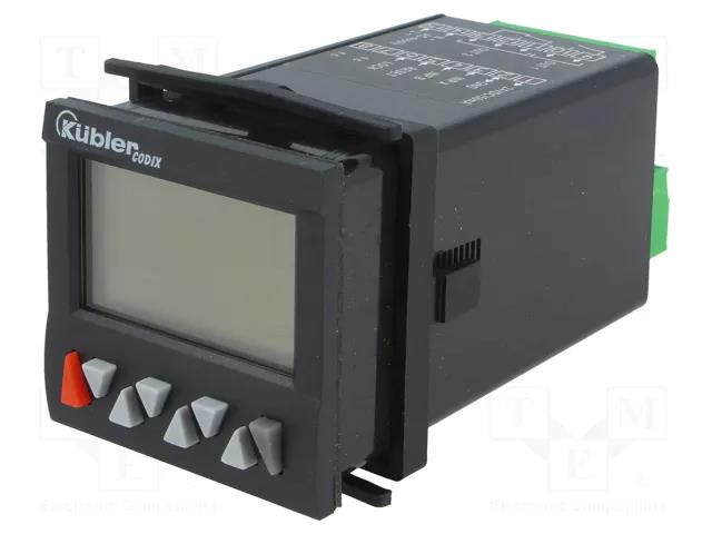Counter: electronical; LCD; time/pulses; -999999÷999999; SPST-NO KÜBLER 6.908.0101.0A0