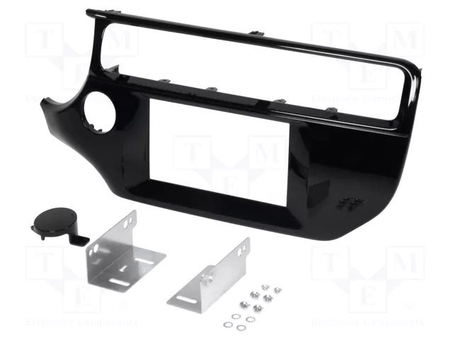 Radio frame; Kia; 2 DIN; black gloss PER.PIC. RAM-40.444.2