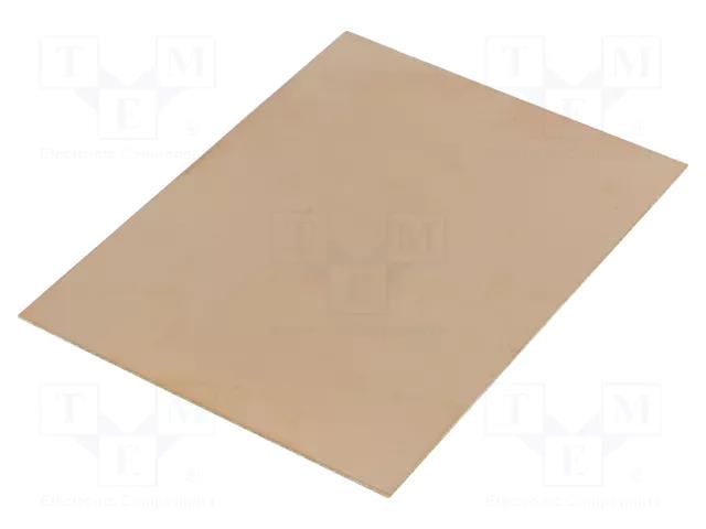 Laminate; FR4,epoxy resin; 0.6mm; L: 100mm; W: 75mm; Coating: copper SOLDER PEAK LAM75X100H0.6