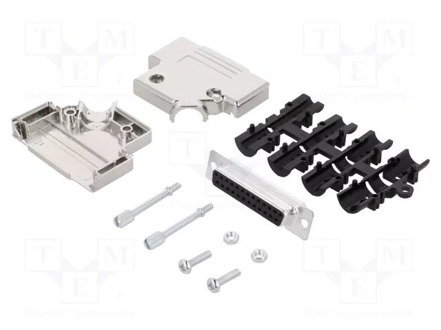 Connector: D-Sub; PIN: 25; plug; female; angled 45°; soldering MH CONNECTORS MHD45PK25-DB25SK