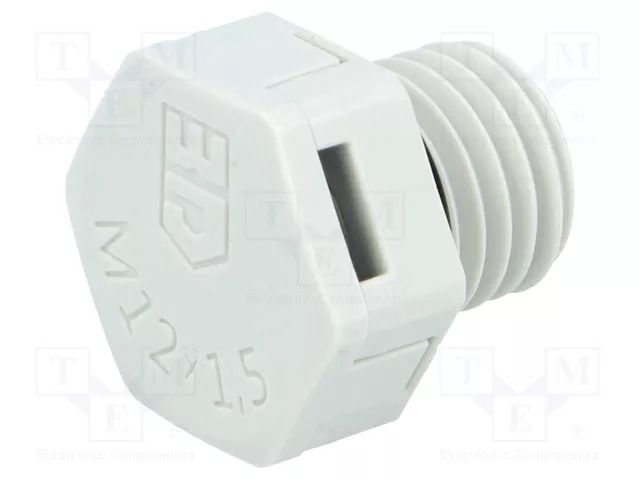 Pressure compensation device; IP68; Thread: M12; Body: grey; 10mm FIBOX GVPPA-M12L