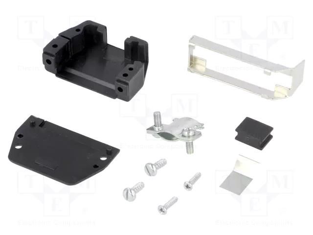 Enclosure for connectors: D-Sub; D-Sub 15pin,D-Sub HD 26pin ENCITECH ED-DS15S-K