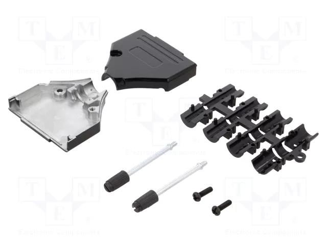 Enclosure for connectors: D-Sub; D-Sub 25pin,D-Sub HD 44pin MH CONNECTORS DTZK25BKRAPCBK-K