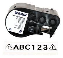 LABEL PRINTER TAPE, 1" X 25', BLK ON WHT M4C-1000-595-WT-BK