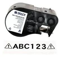 LABEL PRINTER TAPE, 1" X 25', BLK ON WHT M4C-1000-595-WT-BK
