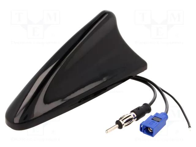 Antenna; SHARK; AM,FM,GPS; DIN,Fakra; black; 12VDC; RG174 4CARMEDIA ANT.S14