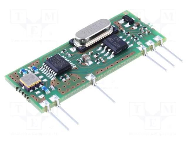 Module: RF; AM receiver; AM,ASK; 868.3MHz; -113dBm; 5VDC; 10mA AUREL RX-8ML5++/F
