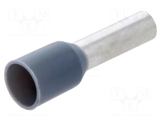 Tip: bootlace ferrule; insulated; copper; 4mm2; 10mm; tinned; grey BM GROUP BM00508