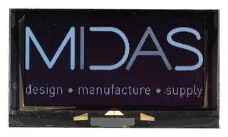 OLED MODULE, 256 X 128P, COG, 3V MDOG256128AV-WM