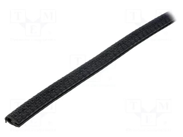 Hole and edge shield; PVC; L: 10m; black; H: 11.5mm; W: 9mm FATH FA-087EPE03911