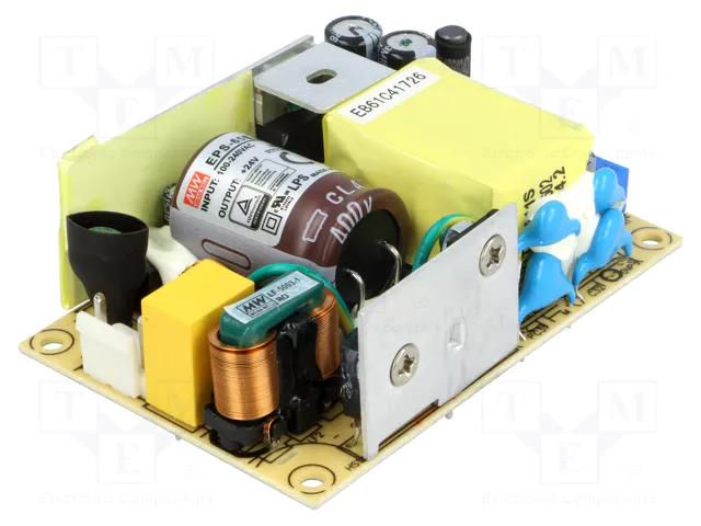 Power supply: switching; open; 65W; 80÷264VAC; OUT: 1; Uout: 24VDC MEAN WELL EPS-65S-24