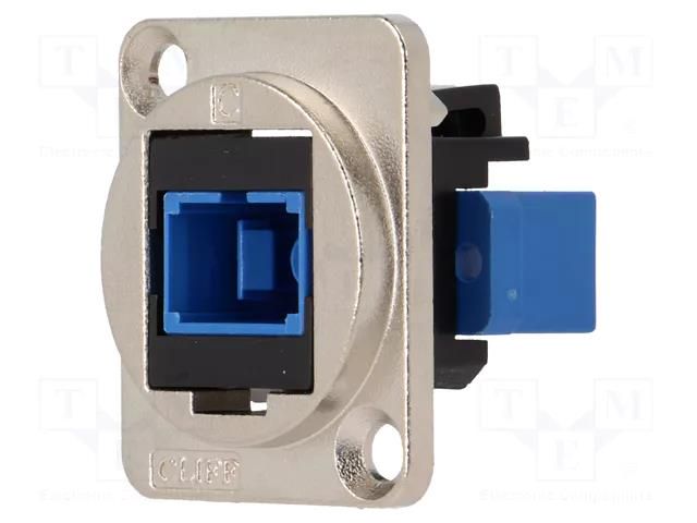 Connector: fiber optic; coupler; single mode duplex (SM); metal CLIFF CP30215M