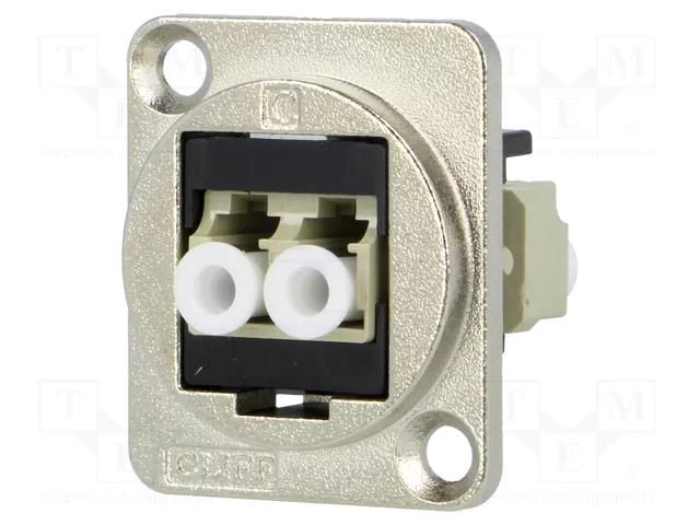 Connector: fiber optic; coupler; multi mode simplex (MM); metal CLIFF CP30214M