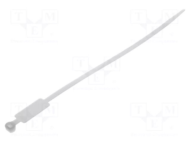 Cable tie; with label; L: 220mm; W: 4.8mm; natural; polyamide; 220N BM GROUP BMT12248