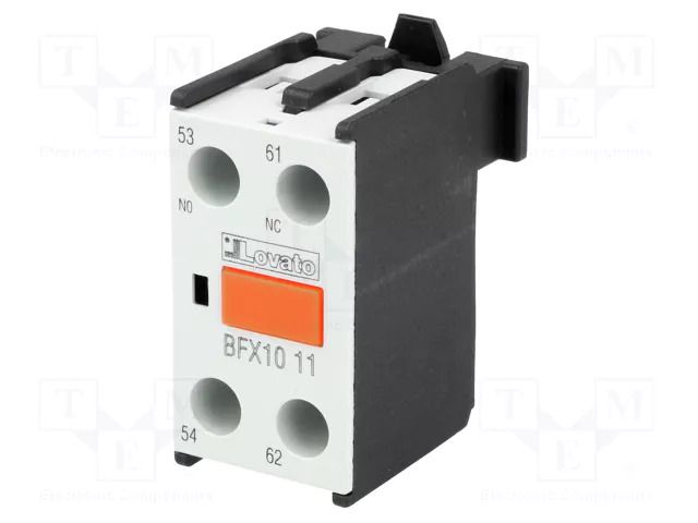 Auxiliary contacts; Leads: screw terminals; front; BF LOVATO ELECTRIC BFX1011