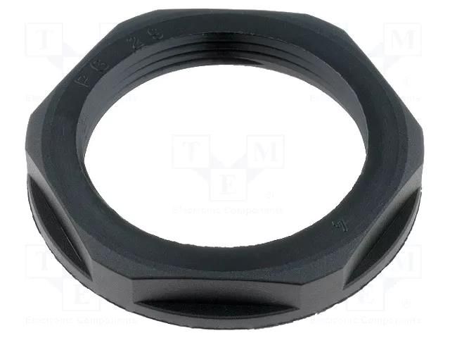 Nut; PG29; polyamide; UL94V-2; 46mm; black; Thread: PG; with flange LAPP SKINTOP-NPG29B