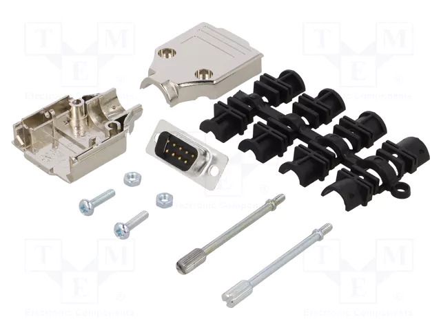 Connector: D-Sub; PIN: 9; plug; male; straight; soldering; for cable MH CONNECTORS MHDTPK9-DB9P-K